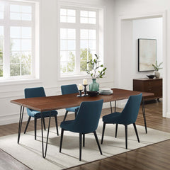 Ardor Black/Walnut 96" Live Edge Acacia Wood Acacia Wood Dining Table - Ornate Home