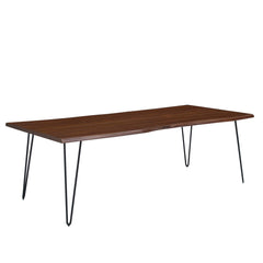 Ardor Black/Walnut 96" Live Edge Acacia Wood Acacia Wood Dining Table - Ornate Home