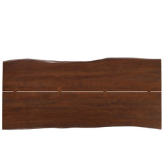 Ardor Gold/Walnut 96" Live Edge Acacia Wood Acacia Wood Dining Table - Ornate Home
