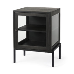 Arelius Black-Brown/Black Wood End/Side Table - Ornate Home