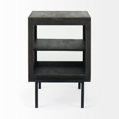 Arelius Black-Brown/Black Wood End/Side Table - Ornate Home