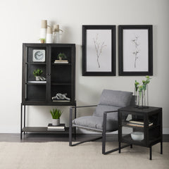 Arelius Black-Brown/Black Wood End/Side Table - Ornate Home