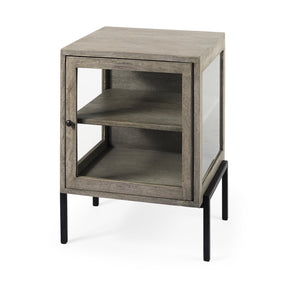 Arelius Gray/Black Wood End/Side Table - Ornate Home