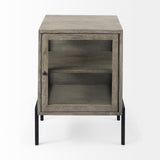 Arelius Gray/Black Wood End/Side Table - Ornate Home