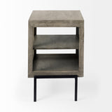 Arelius Gray/Black Wood End/Side Table - Ornate Home
