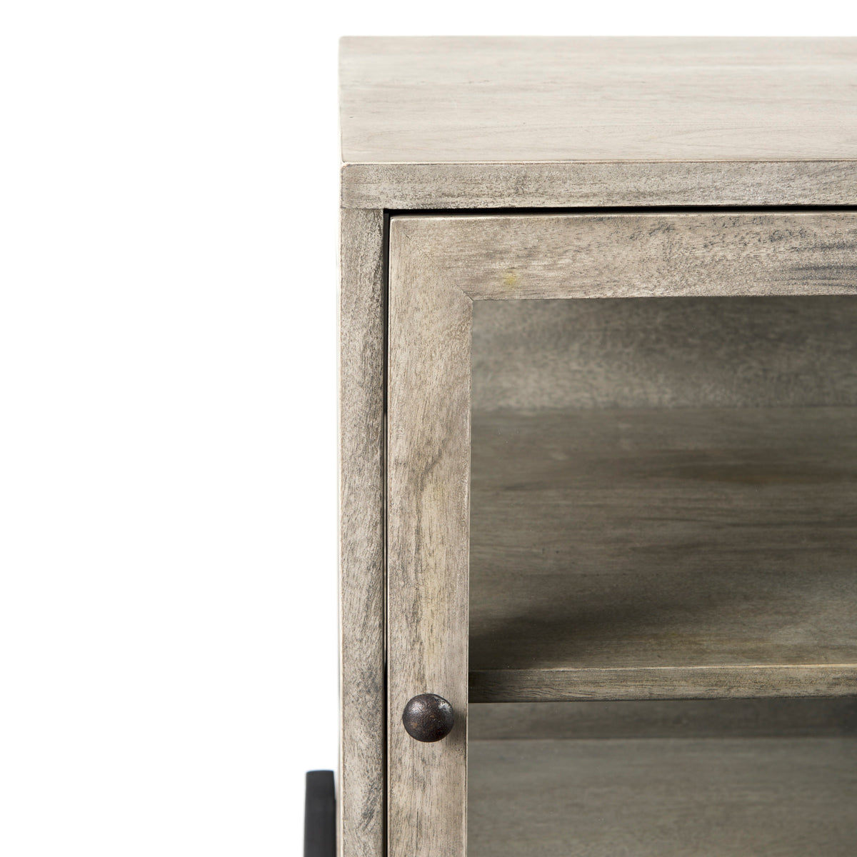 Arelius Gray/Black Wood End/Side Table - Ornate Home