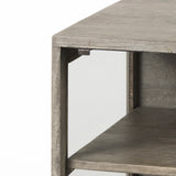 Arelius Gray/Black Wood End/Side Table - Ornate Home
