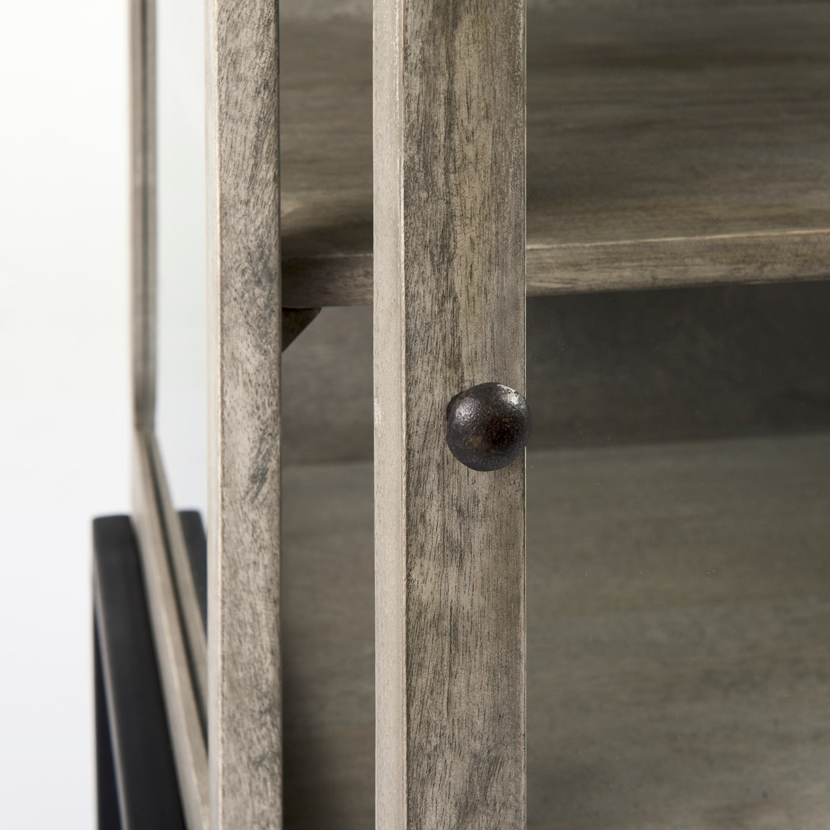 Arelius Gray/Black Wood End/Side Table - Ornate Home