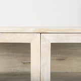 Arelius White/Gold Wood, Metal Base with 2 Glass Doors Accent Cabinet - Ornate Home