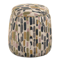 Arem Multicolor Upholstered Ottoman - Ornate Home
