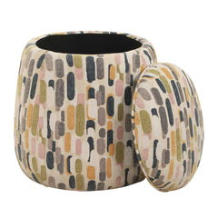 Arem Multicolor Upholstered Ottoman - Ornate Home