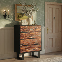 Aremi Brown & Black Chest - Ornate Home