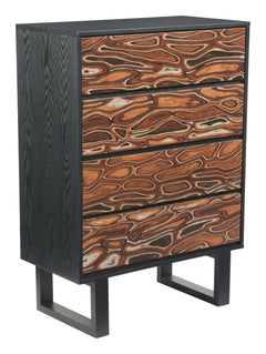 Aremi Brown & Black Chest - Ornate Home