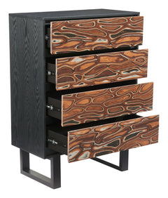 Aremi Brown & Black Chest - Ornate Home