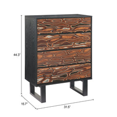 Aremi Brown & Black Chest - Ornate Home