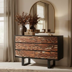 Aremi Brown & Black Dresser - Ornate Home