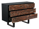 Aremi Brown & Black Dresser - Ornate Home