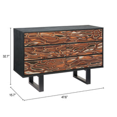 Aremi Brown & Black Dresser - Ornate Home