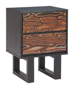 Aremi Brown & Black Nightstand - Ornate Home