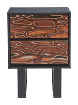 Aremi Brown & Black Nightstand - Ornate Home