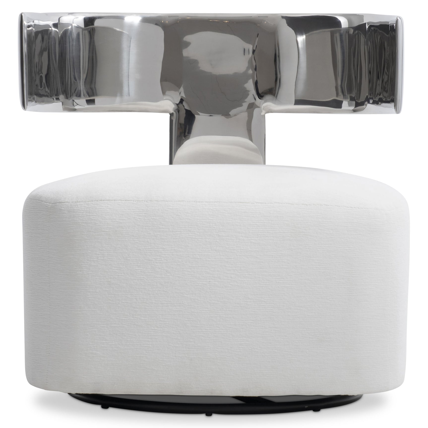 Ares Glamorous/White/Cream Fabric Swivel Chair - Ornate Home