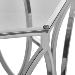 Argent Chrome/Silver Dining Table - Ornate Home