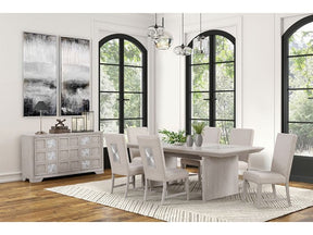 Argenthart Light Gray 7 Piece Dining Set - Ornate Home