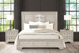 Argenthart Light Gray Queen 5 Piece Bedroom Set w/2 Nightstands - Ornate Home