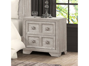 Argenthart Light Gray Queen 5 Piece Bedroom Set w/2 Nightstands - Ornate Home