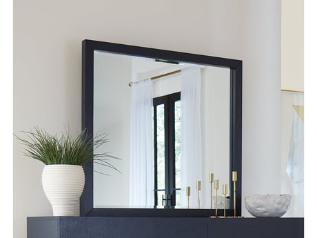 Argento Beveled Glass Wall or Dresser Mirror in Navy Blue - Ornate Home