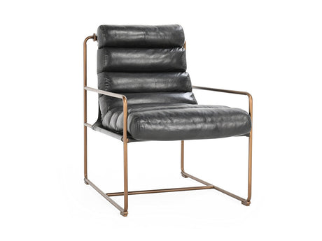 Argo Black Accent Chair - Ornate Home