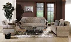 Argos 3 Seat Light Brown Sleeper Sofa - Ornate Home