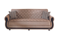 Argos 3 Seat Light Brown Sleeper Sofa - Ornate Home
