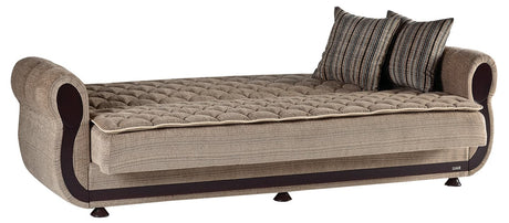 Argos 3 Seat Light Brown Sleeper Sofa - Ornate Home