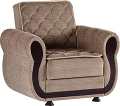 Argos 3 Seat Light Brown Sleeper Sofa - Ornate Home