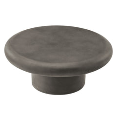 Argos Gray Indoor - Outdoor Patio Concrete Round Coffee Table - Ornate Home