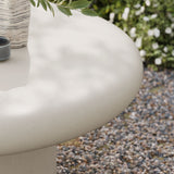 Argos White Indoor - Outdoor Patio Concrete Round Coffee Table - Ornate Home