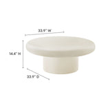 Argos White Indoor - Outdoor Patio Concrete Round Coffee Table - Ornate Home