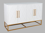 Argyle Glen White/Gold 50 Accent Cabinet - Ornate Home