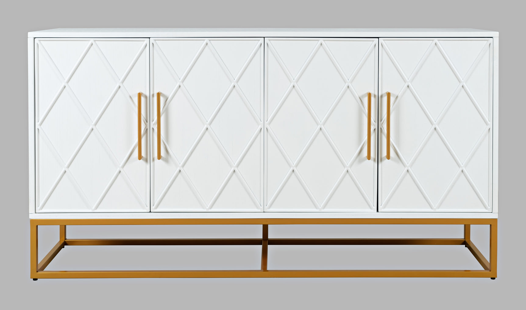 Argyle Glen White/Gold 60 Accent Cabinet - Ornate Home