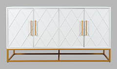 Argyle Glen White/Gold 60 Accent Cabinet - Ornate Home