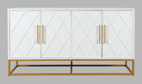 Argyle Glen White/Gold 60 Accent Cabinet - Ornate Home