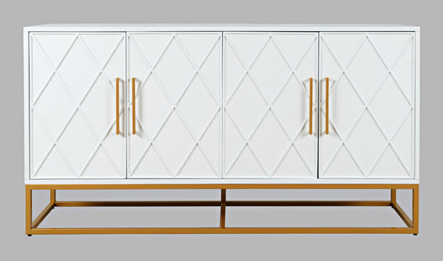 Argyle Glen White/Gold 60 Accent Cabinet - Ornate Home