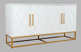 Argyle Glen White/Gold 60 Accent Cabinet - Ornate Home