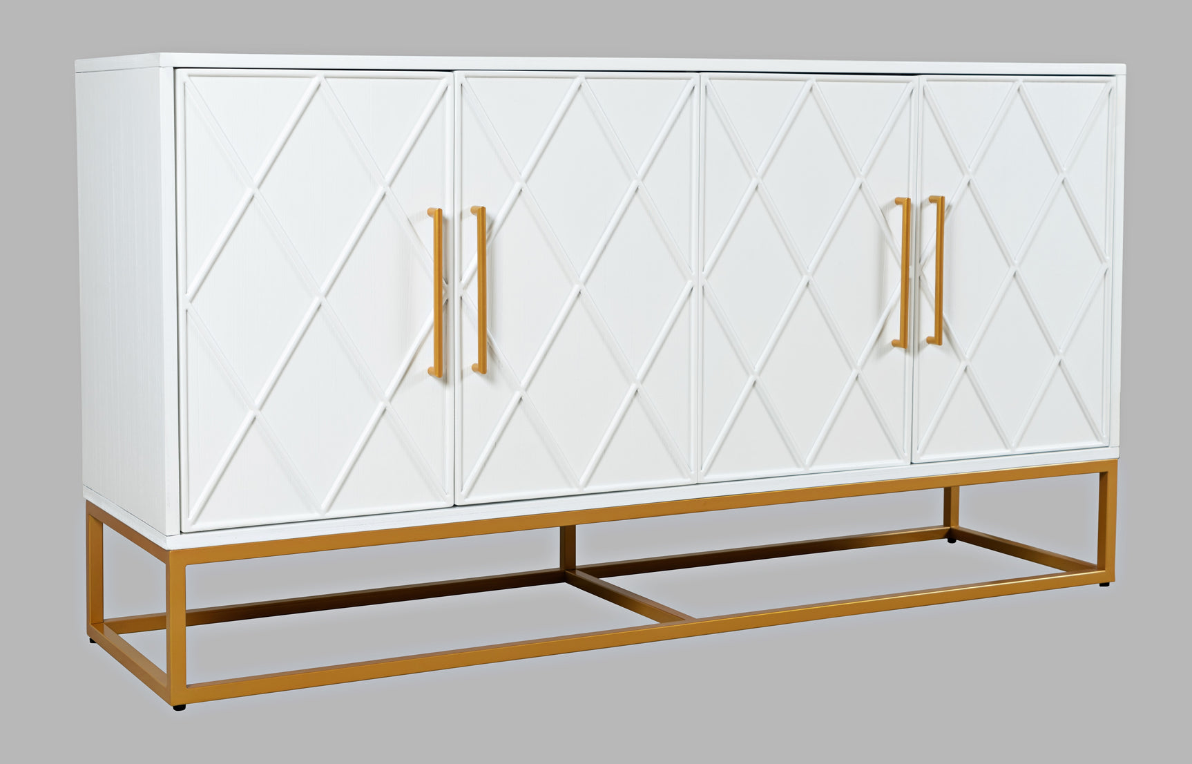 Argyle Glen White/Gold 60 Accent Cabinet - Ornate Home