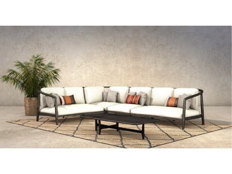 Aria Beige Outdoor 4pc Sectional - Ornate Home