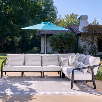 Aria Beige Outdoor 4pc Sectional - Ornate Home