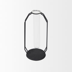 Aria Black Metal and Glass Decorative Accent - Ornate Home