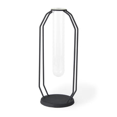 Aria Black Metal and Glass Holder Object - Ornate Home