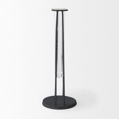 Aria Black Metal and Glass Holder Object - Ornate Home